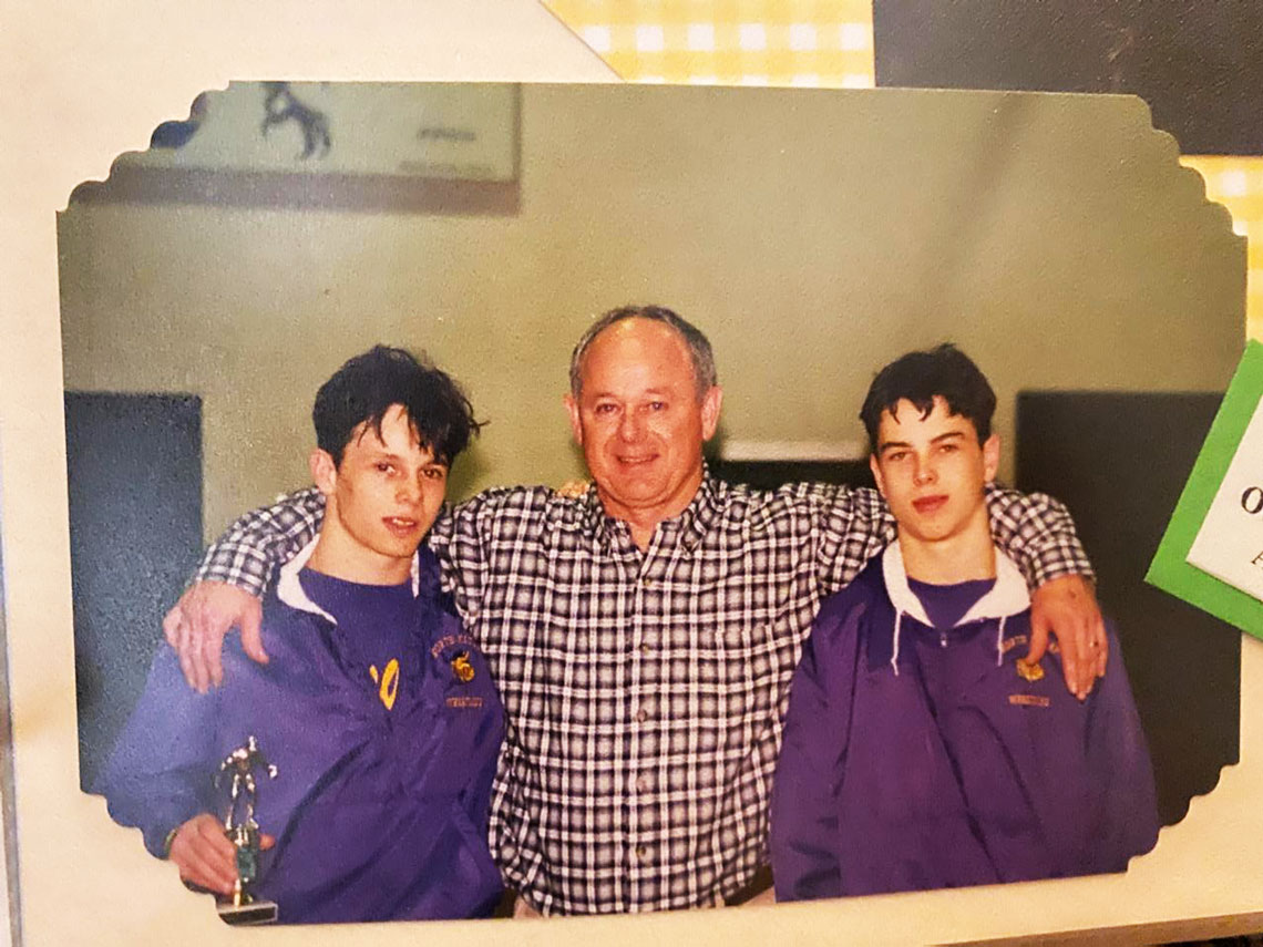 Brian Bambl, Matt Bambl, Helmut Bambl at wresting tournament