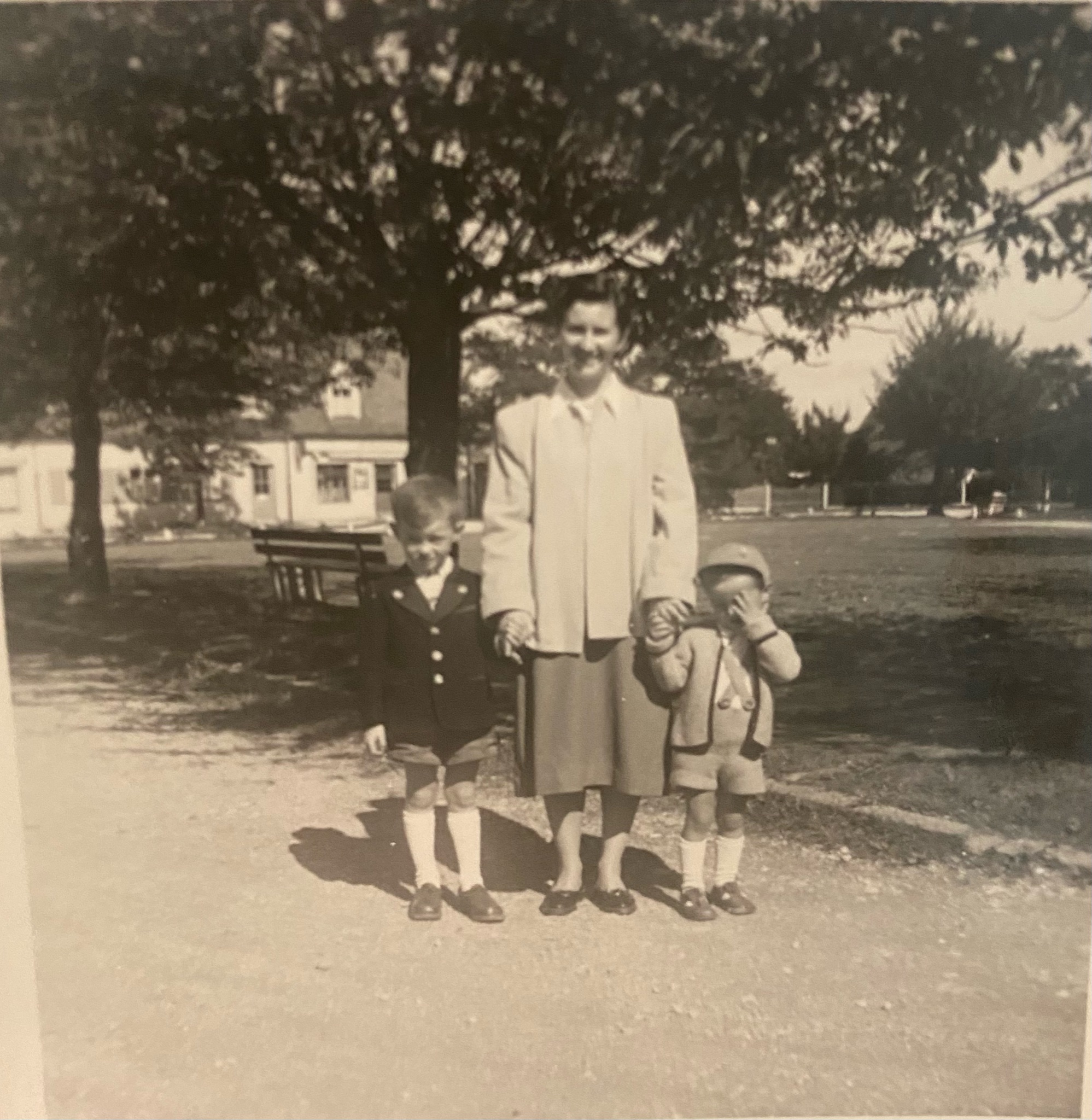 Helmut with his mother and brother Werner